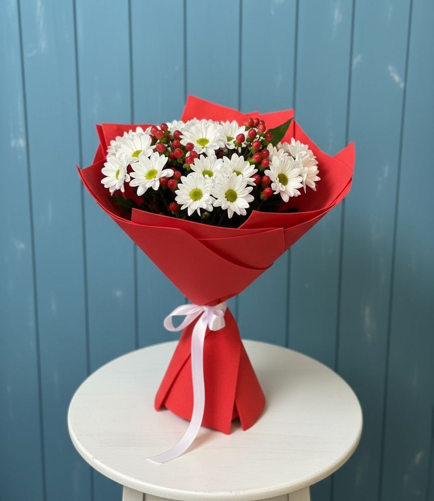 Букет цветов из: Хризантемы в Бире