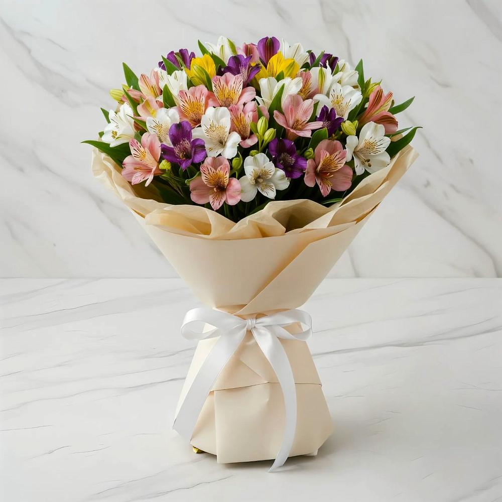 Букет цветов из: Альстромерии в Бире