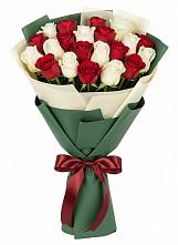 Букет Микс из красных и белых роз #REPLACE_PRED# Бире
