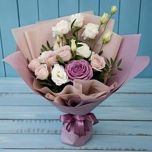 Букет цветов из:  Розы и Лизиантусы в Бире