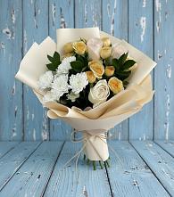 Букет цветов из:  Розы и Хризантемы в Бире