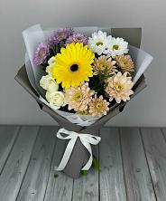 Букет цветов из:  Розы, Герберы и Хризантемы в Бире