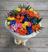 Букет цветов из:  Розы и Хризантемы в Бире