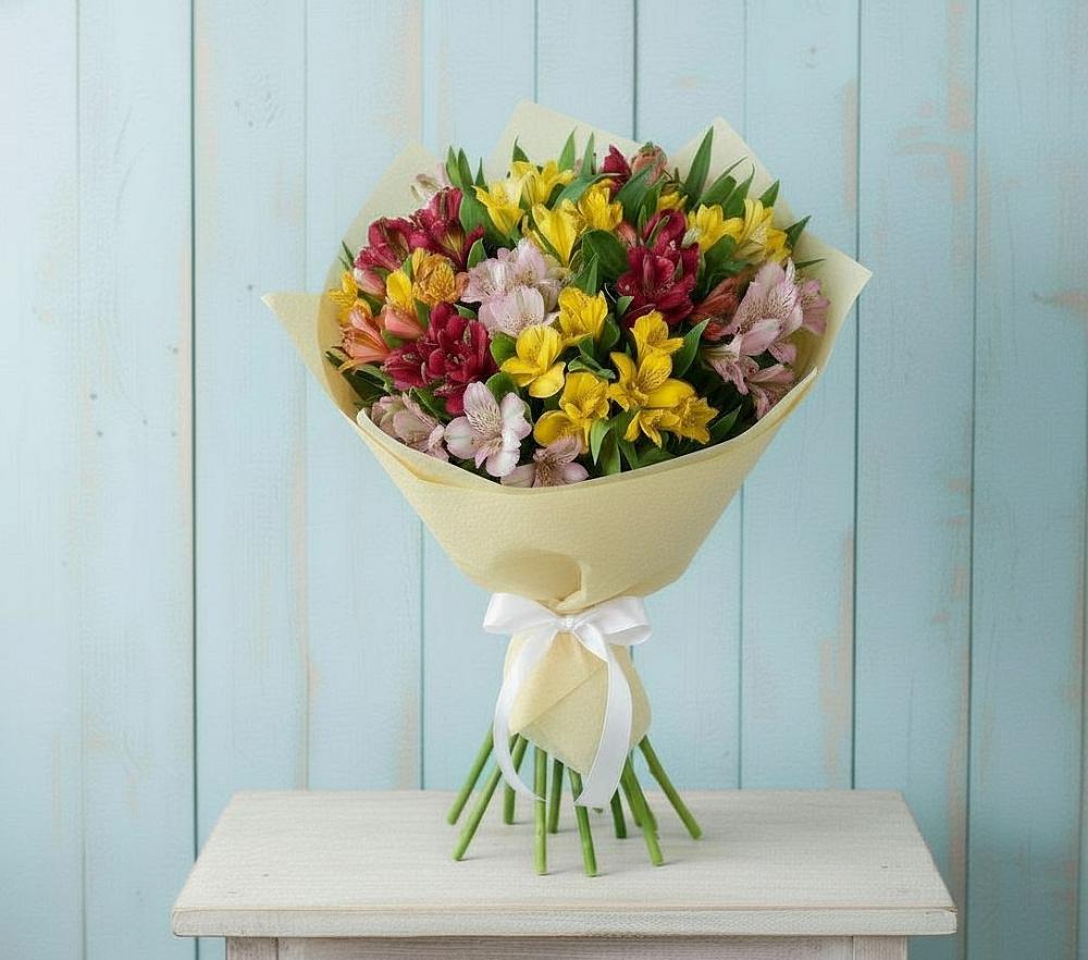 Букет цветов из: Альстромерии в Бире