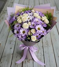 Букет цветов из:  Хризантемы и Розы в Бире